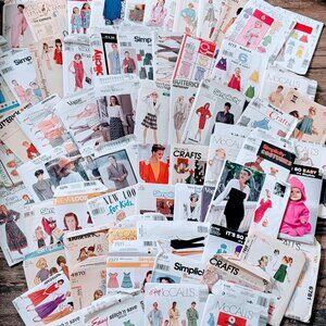Lot of 60+ VTG Sewing Patterns 50 60 70 80 90s Simplicity McCall Butterick Vogue